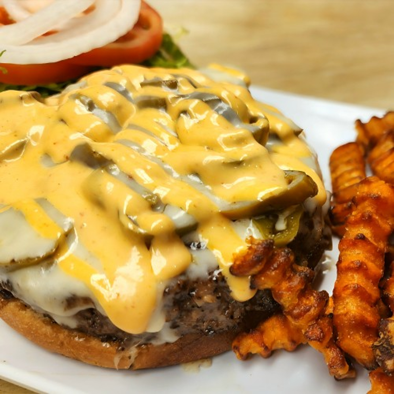 Indulge in Our Fire Burger