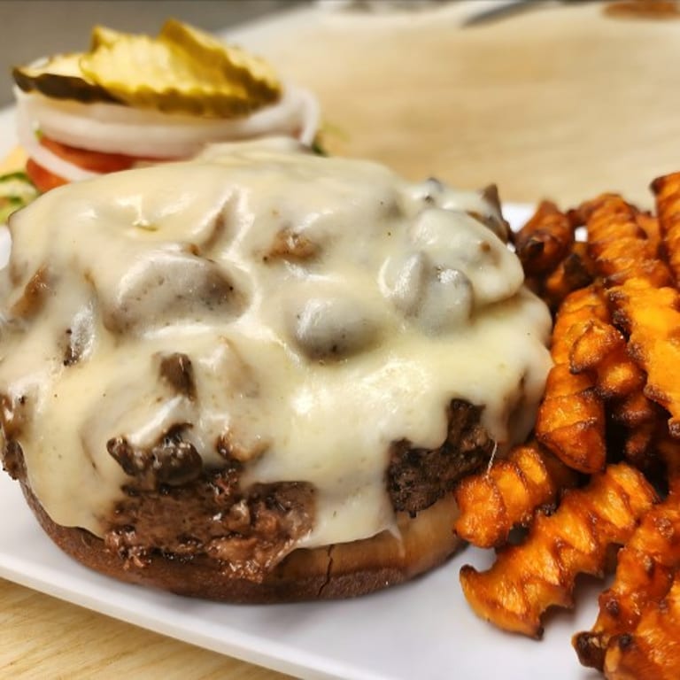 Delicious Mushroom Burger Experience
